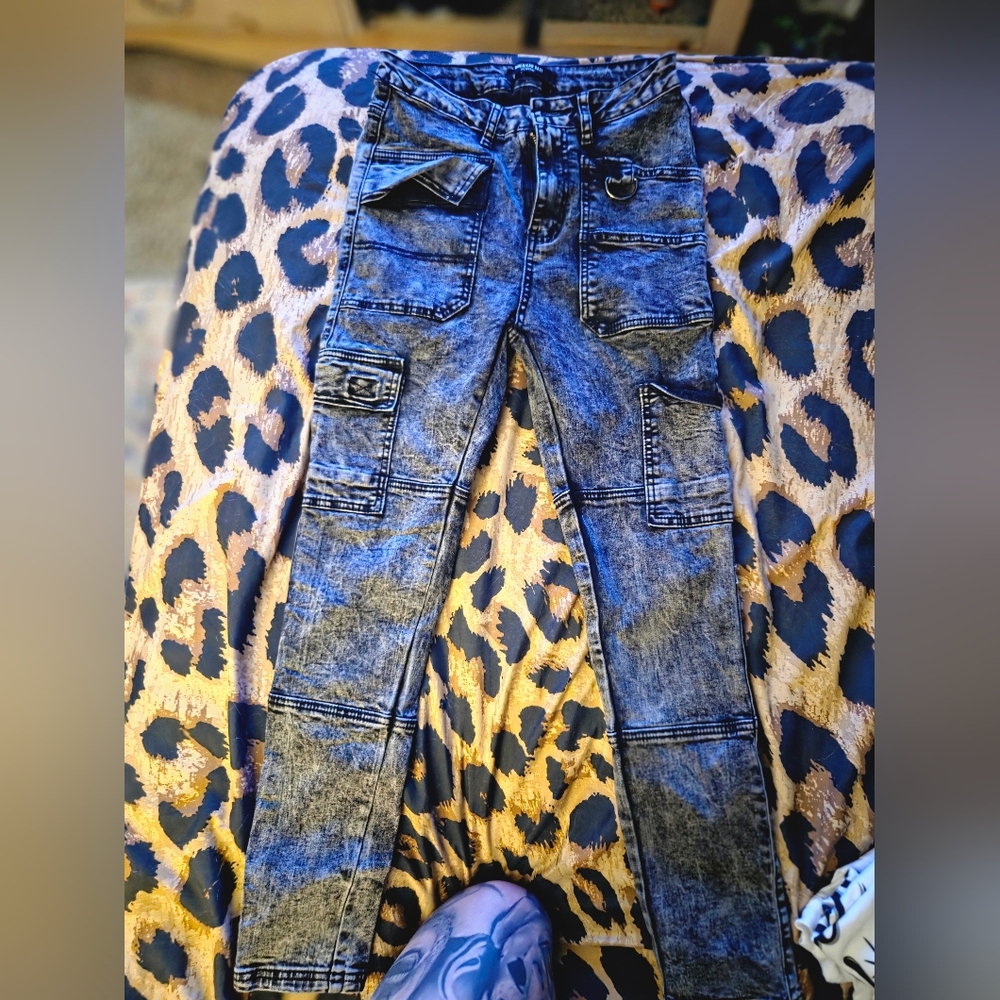American Bazi Blue Cargo Jeans